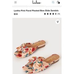 Lulus Floral Sandals (NEVER WORN IN BOX)